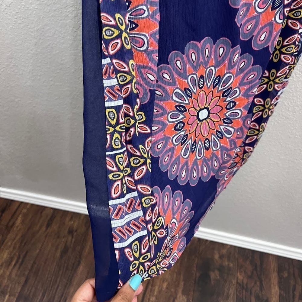 NEW Desigual Vest Kiroga Mini Dress Floral Print in Navy Blue Size small - Picture 11 of 13